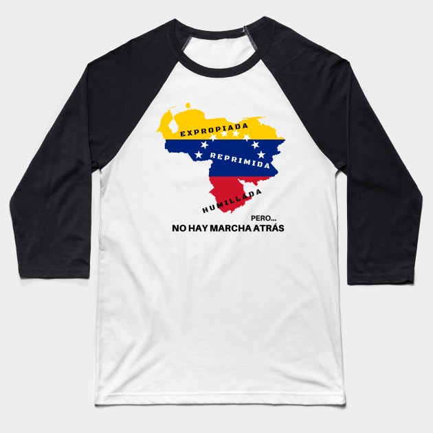 No going back (Spanish: No hay marcha atras) Baseball T-Shirt by TJManrique